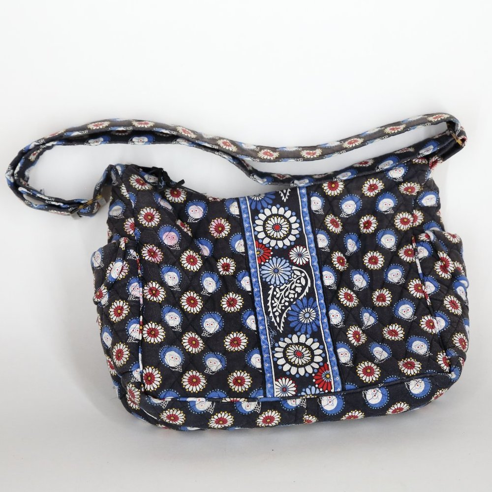 Vera Bradley floral paisley quilted owl print shoulder bag